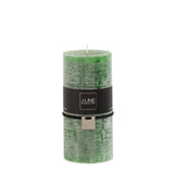 Bougie cylindrique J-Line vert clair, design moderne et élégant
