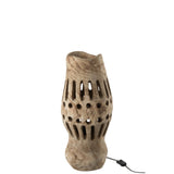 Détail du bois naturel de la lampe J-Line Valerie