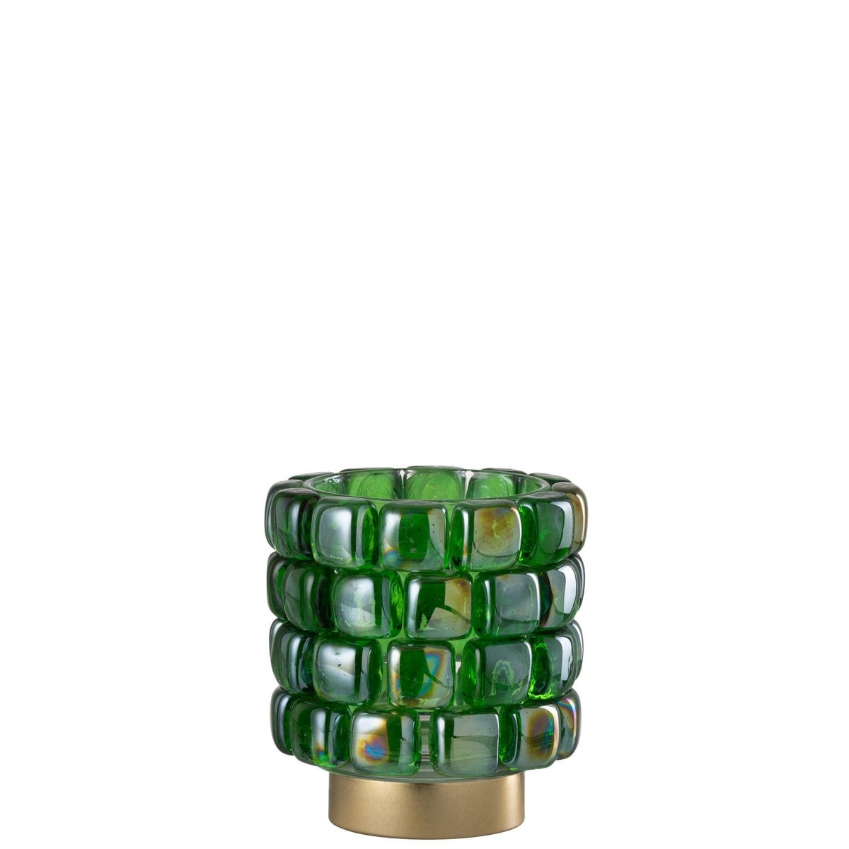 Photophore J-Line en verre vert - ambiance chaleureuse