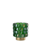 Photophore J-Line en verre vert - ambiance chaleureuse