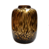 Vase guépard en verre vieil or