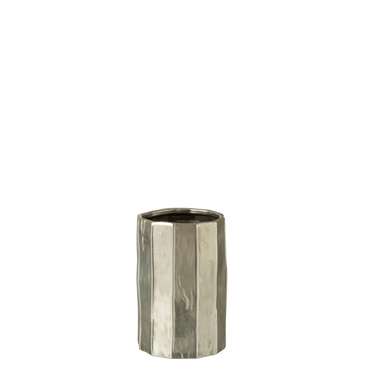 Pot de fleurs J-Line Floral sur une table moderne, ambiance chic