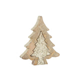 Sapin de Noël J-Line en bois doré avec paillettes, vue de face