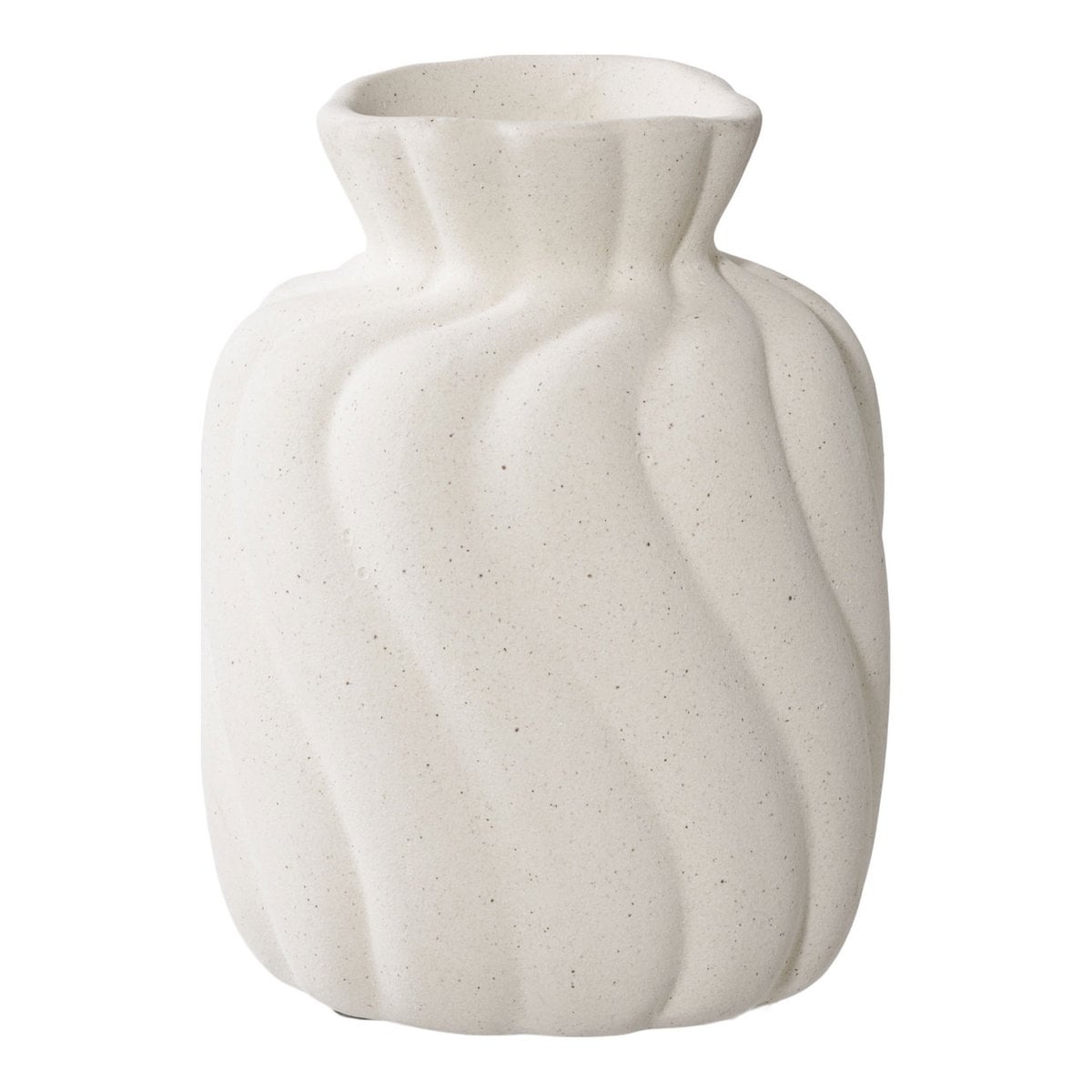 Vase en céramique blanc, vue de côté