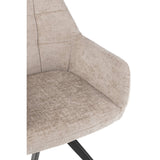 Chaise J-Line Louna - fer/acrylique - beige/gris clair