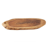 Tranche d'arbre de planche de service collé 34x16cm ou 52x24cm de service décoration comprimé acacia massive