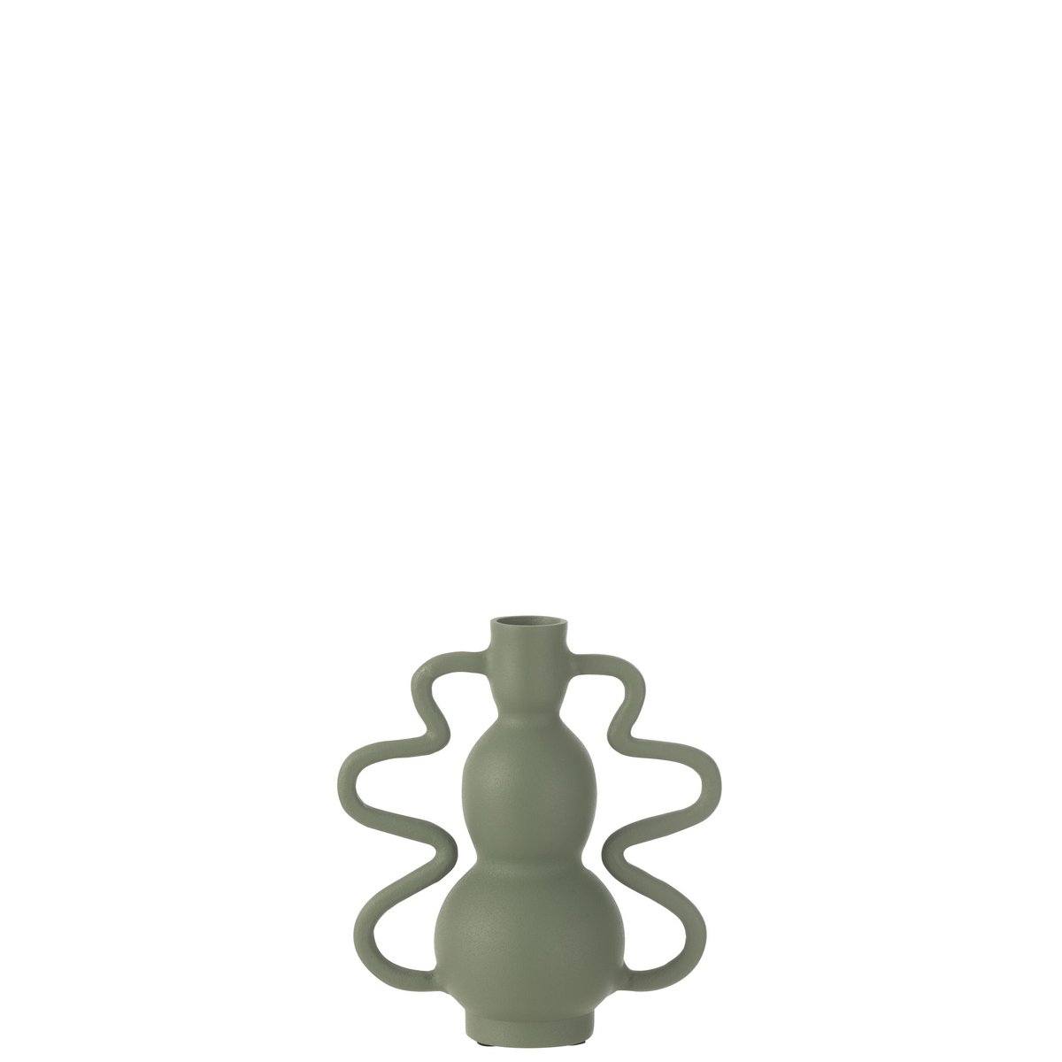Vase Marie J-Line en aluminium vert - ambiance décorative
