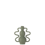 Vase Marie J-Line en aluminium vert - ambiance décorative