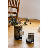 Vase haut moderniste innovant, design haut de gamme, constructiviste FUSIO 32 Gris