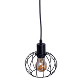 4 pendentif "bois", lampe suspendue, métal et bois en noir et socket e27 naturel, pour salle à manger, salon, couloir ou bureau, 100 cm de long