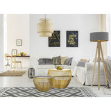 Set de 2 tables d'appoint rondes ø 49/41 H 37/29 cm tables décoratives table basse Glamira table basse or