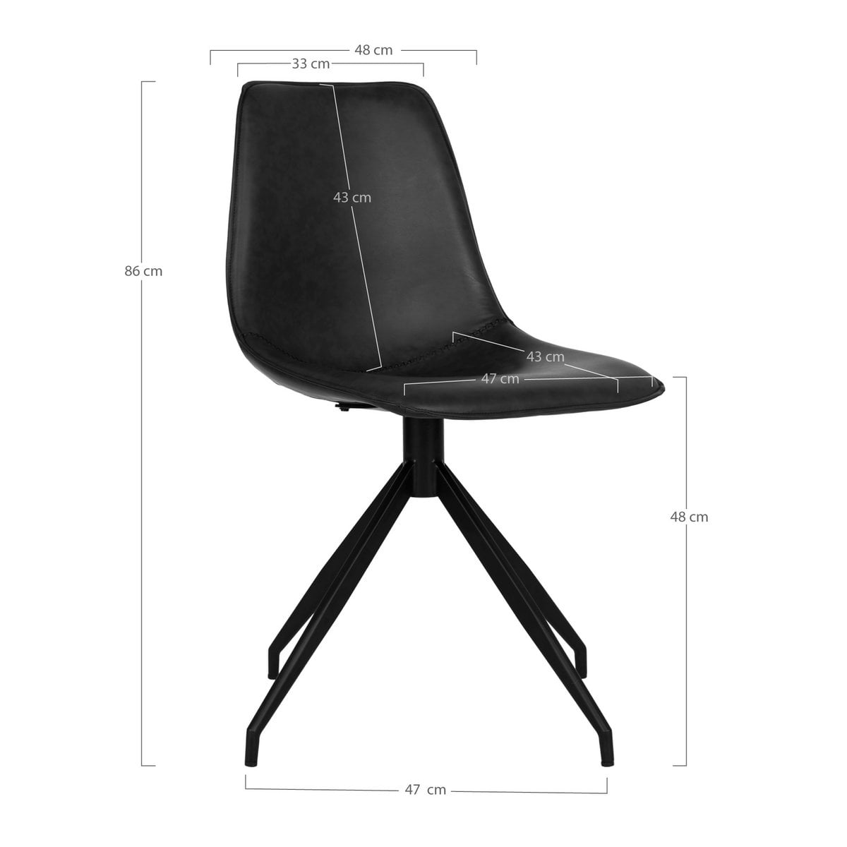 Lot de 2 chaises Monaco dans une salle à manger moderne