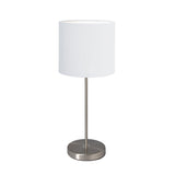 Lampe de table "New York", lampe de table en métal classique avec des lames de texte en blanc, avec une prise E27, 38,5 cm de haut, parfaite pour le salon, la salle à manger, le couloir et le bureau