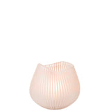 Vase J-Line Stripe en verre rose clair - vue de face