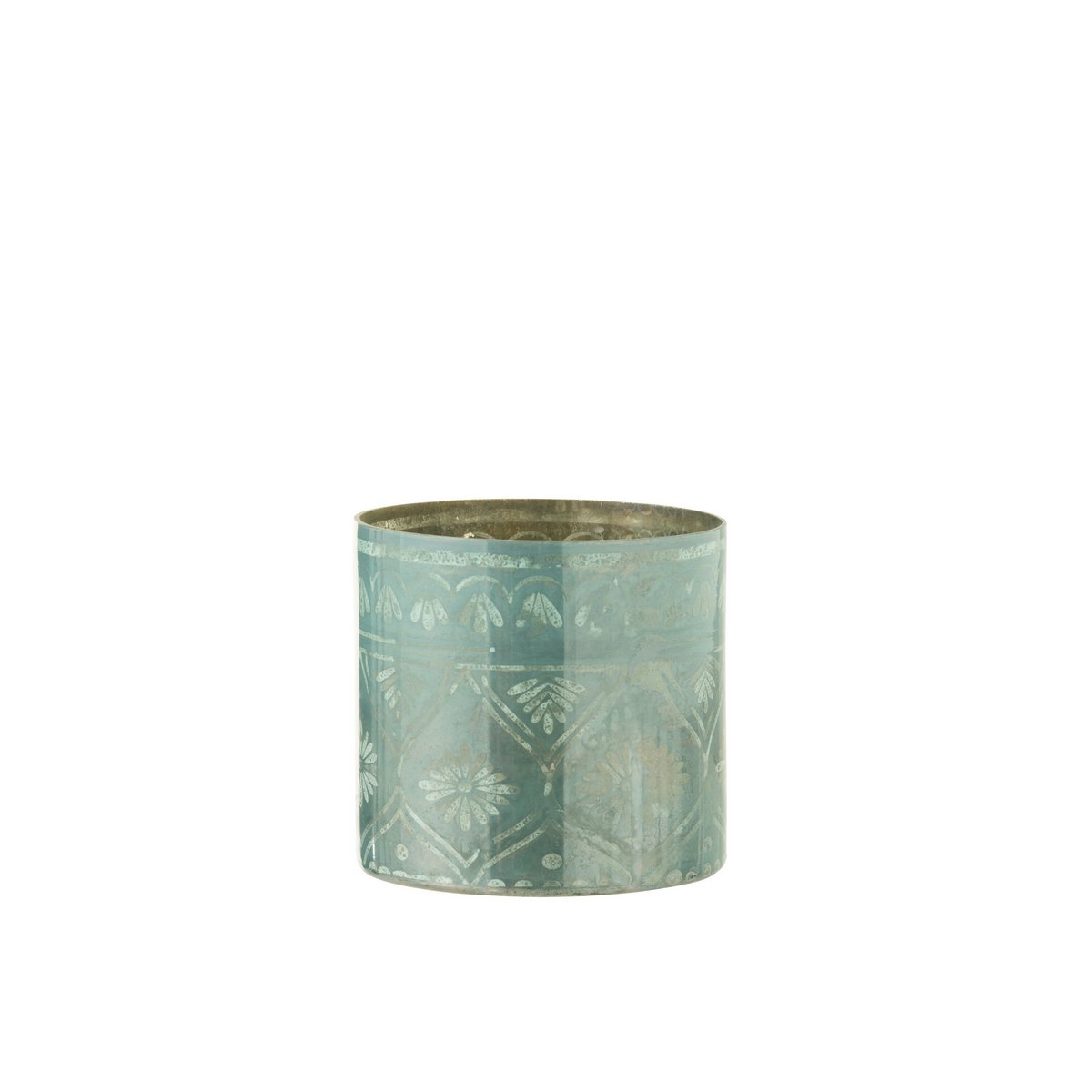 Lanterne J-Line Oriental en verre aqua foncé, vue de face