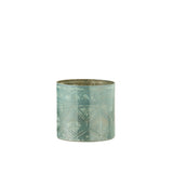 Lanterne J-Line Oriental en verre aqua foncé, vue de face