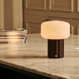Lampe de table rechargeable marron foncé Robin