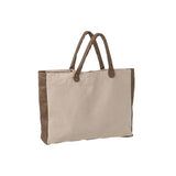 Sac de plage J-Line en coton beige avec anses courtes