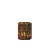 Lanterne J-Line Mosaic Curve en verre multicolore, vue de face