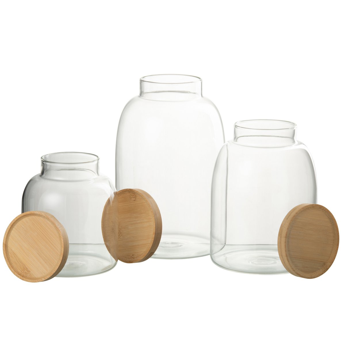 Vue latérale du pot de conservation J-Line Tom, mettant en avant son design élégant