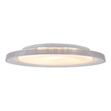 Plafond LED "Claire" Ø 50,5 cm, 7,5 cm de haut, métal et plastique en blanc, LED intégrée, 1600 lm, dimmable, fonction CCT, 3000-5000 K, fonction de lumière nocturne