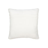 Coussin J-Line Croix Ethnique en laine et coton crème beige, vue avant.