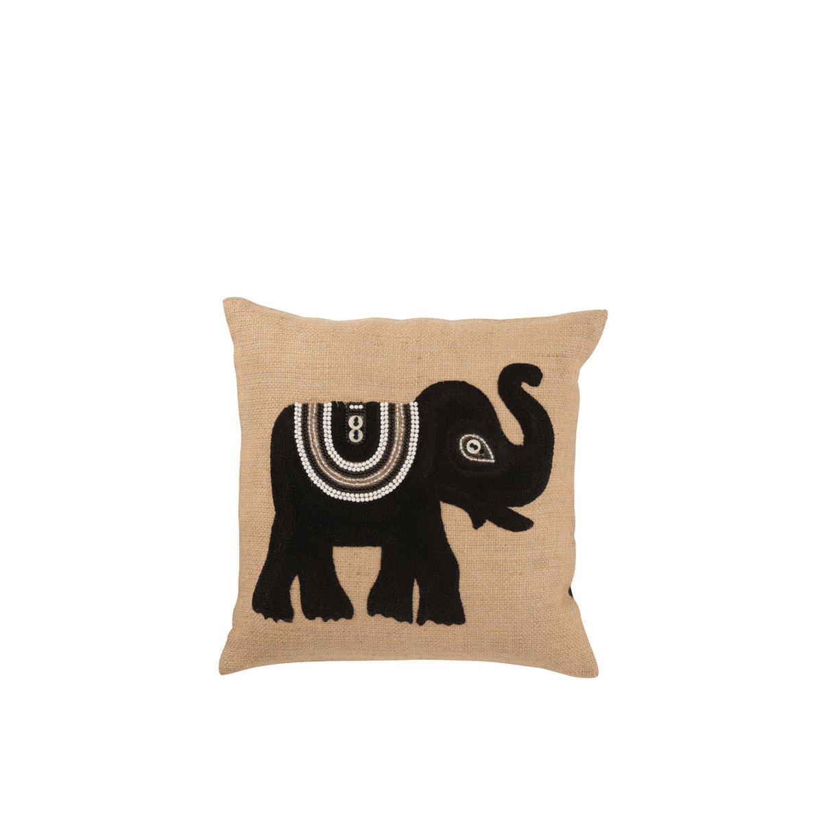 Coussin Elephant J-Line, mise en scène dans un salon chic