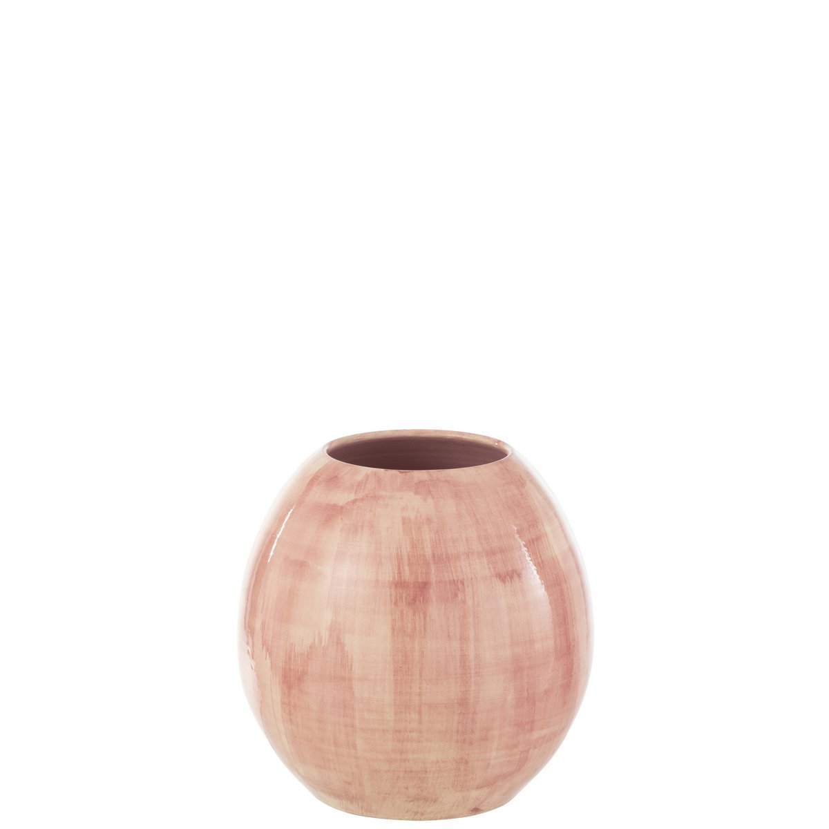 Détail du pot de fleurs J-Line Liline, finition artisanale en céramique