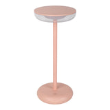 «Pasi» de tablette sans fil pour l'extérieur et à l'intérieur, en métal et en plastique en rose, dimmable, avec une fonction tactile et mémoire, environ. 26 cm de haut