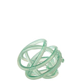 Presse-Papier Infinity Knot en verre turquoise, design moderne