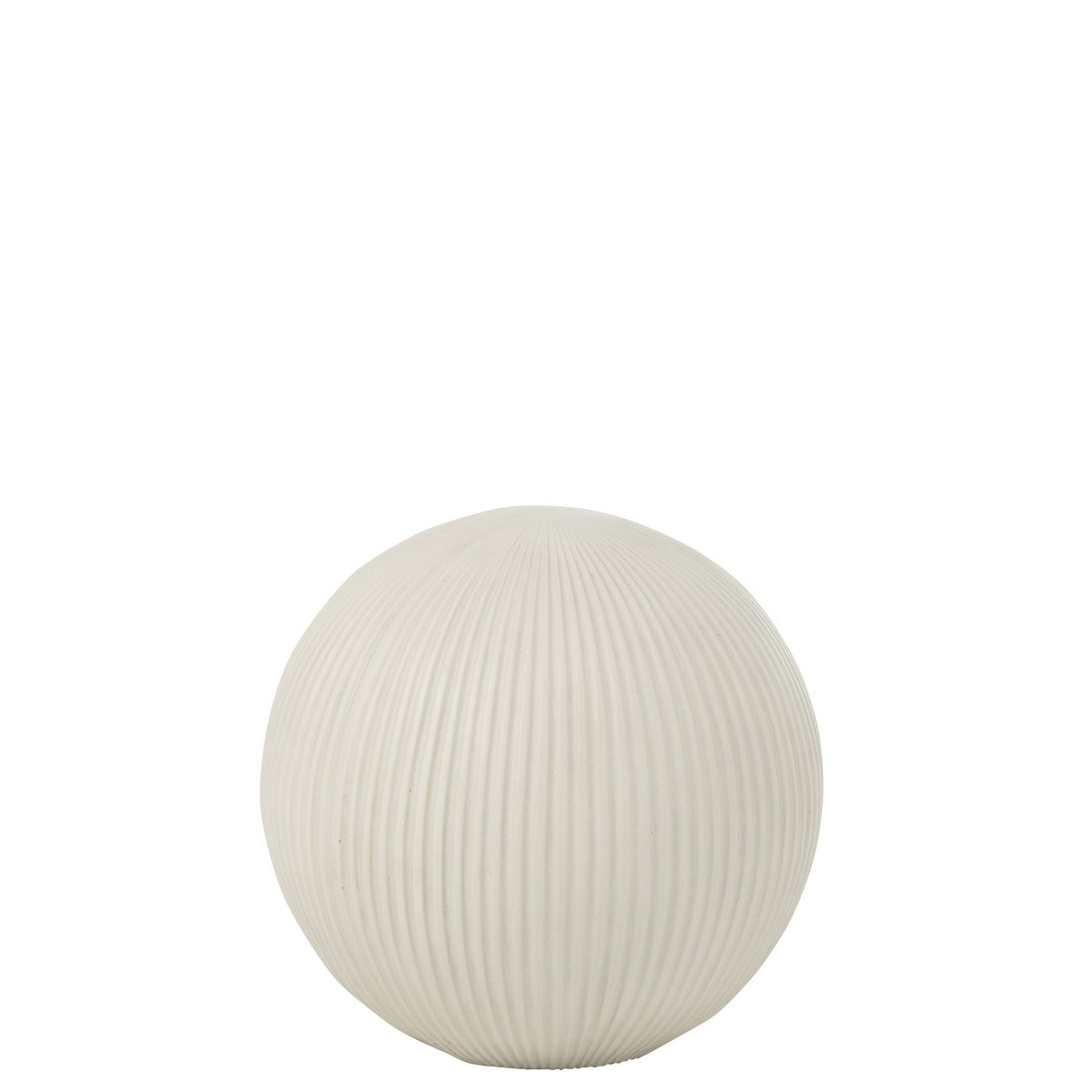 Détail du vase en céramique blanche J-Line, idéal pour la décoration intérieure.