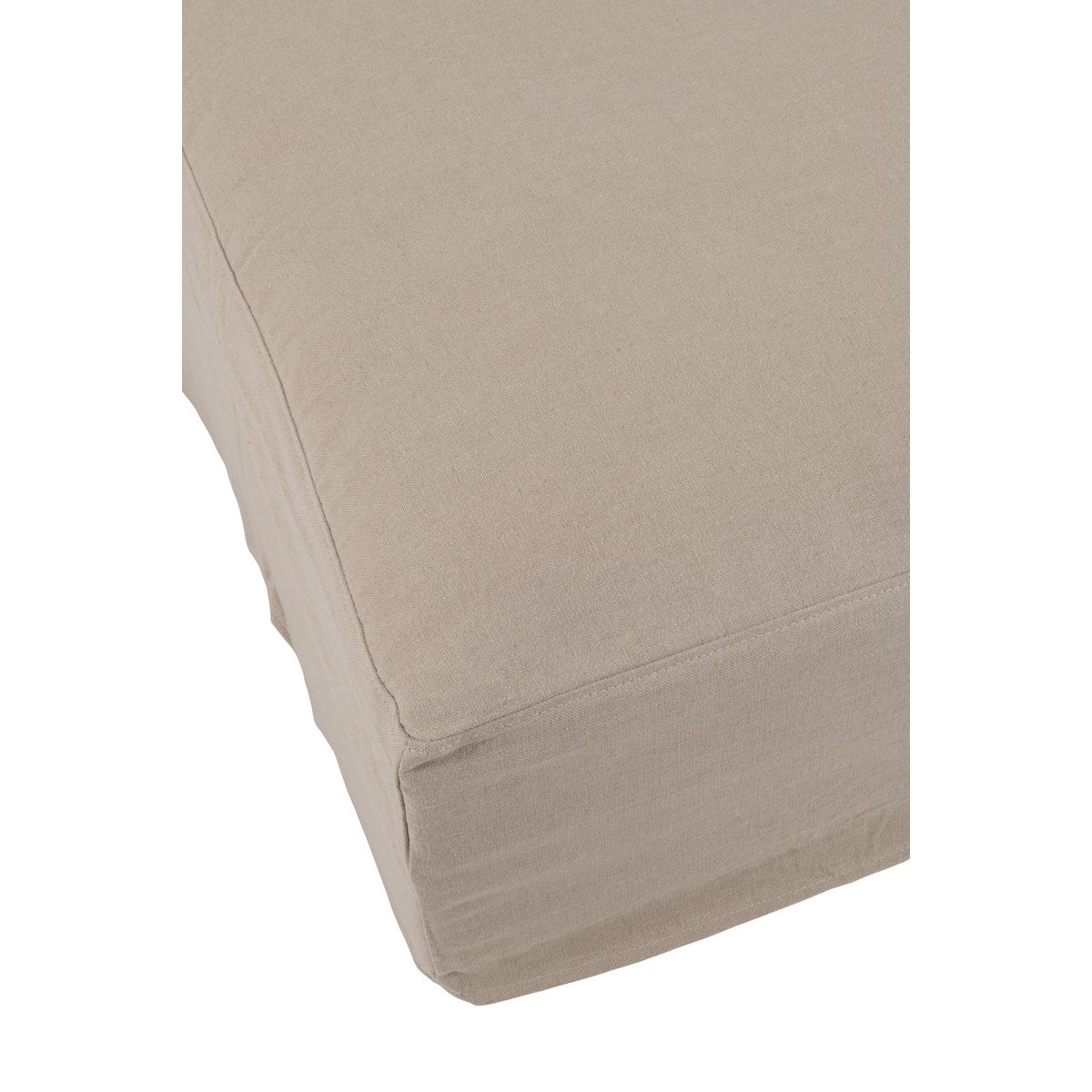 Vue rapprochée de la housse pour pouf Monaco, couleur naturelle