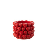 Pot de fleurs J-Line en céramique rouge, grand modèle Ø 25 cm