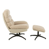 Détail du revêtement beige du fauteuil relax J-Line