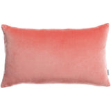 Coussin uni Elise Pêche 30 x 50 en velours et chambray