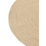 Tapis Miami Outdoor J-Line en polyester naturel et blanc, vue d'ensemble