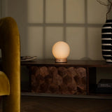 Lampe rechargeable en bois marron clair Flore