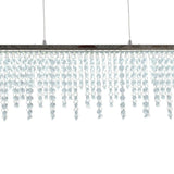 Les "diamants" pendentifs à LED, le pendentif, le métal et le verre en cristal, le chrome, avec des LED fermement construites, pour la salle à manger, le salon, le couloir ou le bureau, 120 cm de long