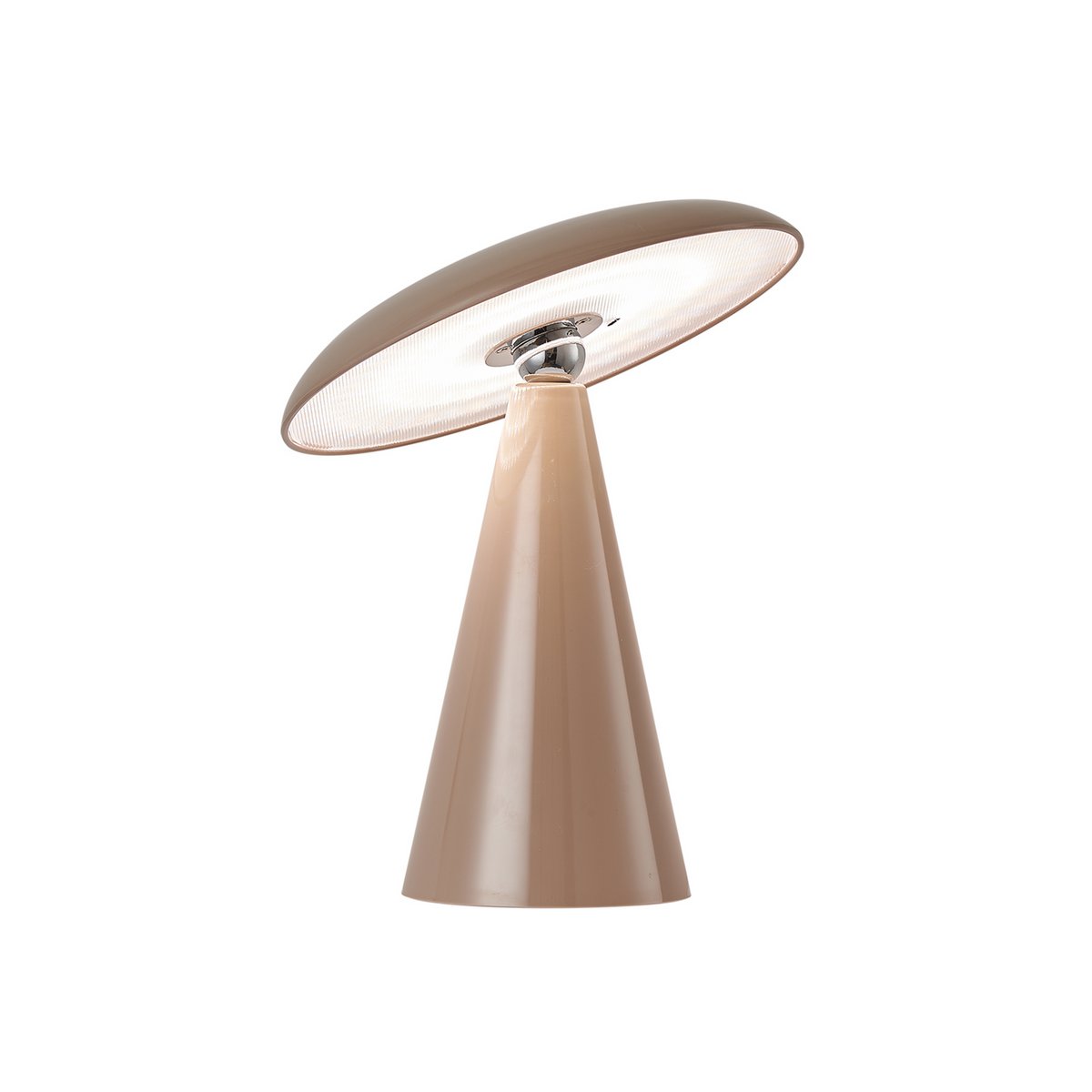 Lampe de table Phoebe LED marron avec finition brillante, design élégant