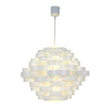 Pendante "Ligne blanche" en plastique en blanc, E27, Ø 55 cm