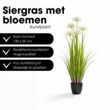 Plante Artificielle Gazon Ornemental Blanc