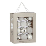 Set de boules de Noël Boules en verre Blanc