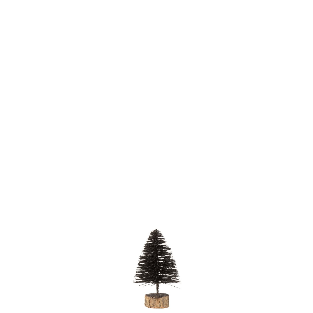 Décoration sapin de Noël J-Line noir avec paillettes, vue d'ensemble