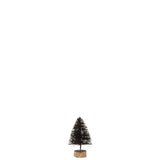 Décoration sapin de Noël J-Line noir avec paillettes, vue d'ensemble
