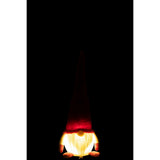 Gnome lumineux avec détails en coton rouge, vue de côté