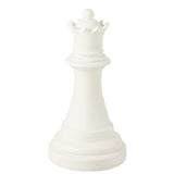 Détail de la pièce d'échecs Reine J-Line, finition polyrésine blanche