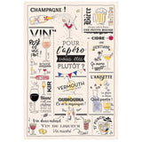 Torchon Verres et apéros Ecru 48 x 72