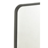Miroir rectangulaire J-Line en métal noir, vue de face