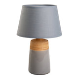 Lampe de table en céramique "Talia", lampe de table en céramique, beige / gris, avec socket E14, pour salle à manger, salon, couloir ou bureau, 31 cm de haut