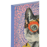 Décoration murale Chat Popart J-Line - toile moderne avec motifs colorés